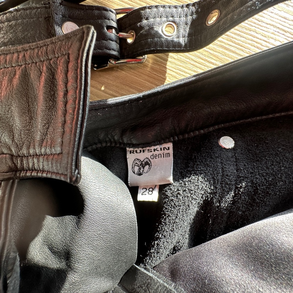Rufskin Black Leather Pants